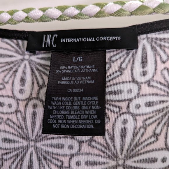 INC cowl neck print dress - Picture 2 of 7